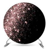 Lofaris Glitter Black And Pink Theme Wedding Round Backdrop Kit